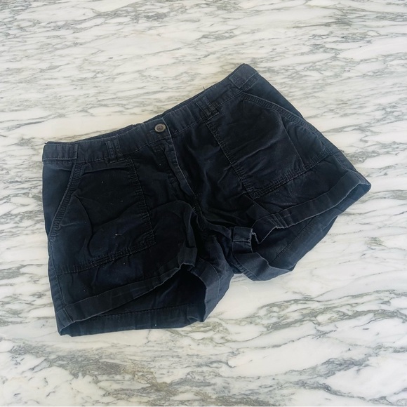 Black Cotton Shorts - Picture 1 of 3
